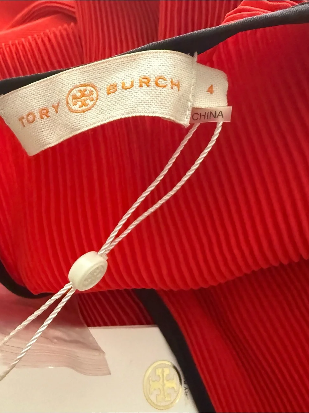 Tory Burch Pleated Ruffle Dress Runway Red 2 Convertible